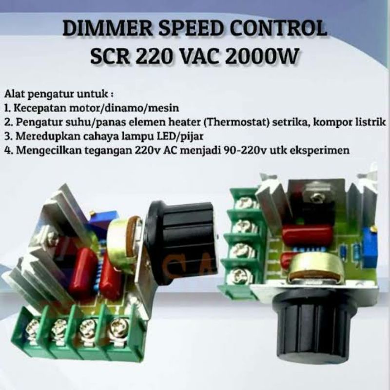 Dimmer Scr 2000 Watt Pengatur Kecepatan