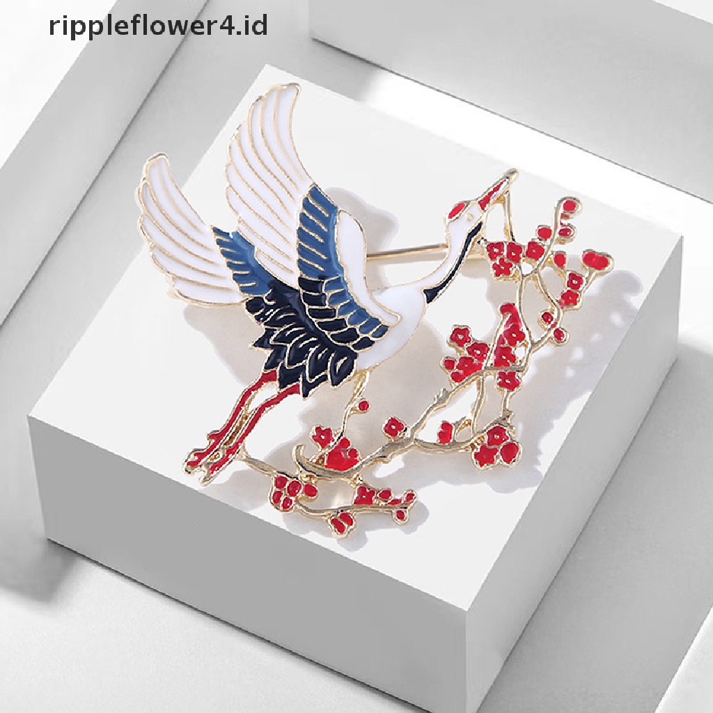 {rippleflower4.id} Bros Derek Bunga Enamel Untuk Wanita Unisex Burung Hewan Pesta Bros Pin Hadiah~