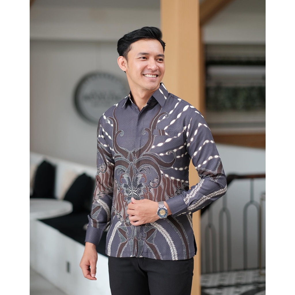 Kemeja Pria Lengan Panjang Size M L XL  Sragam Batik Pria Groomsmen Batik Kampus Murah Kemeja Kantor kekinian Atasan Kemeja Pria Casual