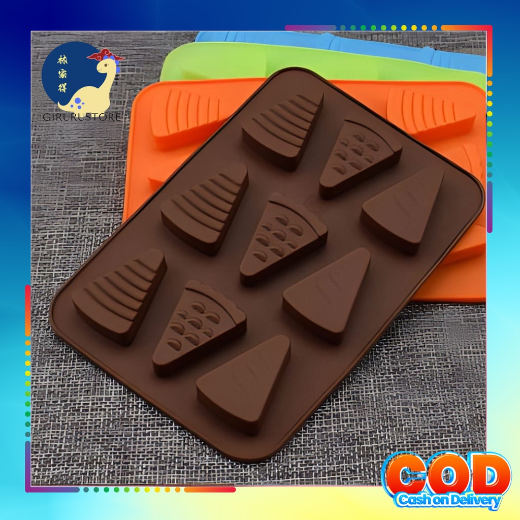 Cetakan Coklat Bentuk Pizza /  Cetakan Coklat Jelly Pudding / Cetakan Molds Silicone tahan panas Serbaguna