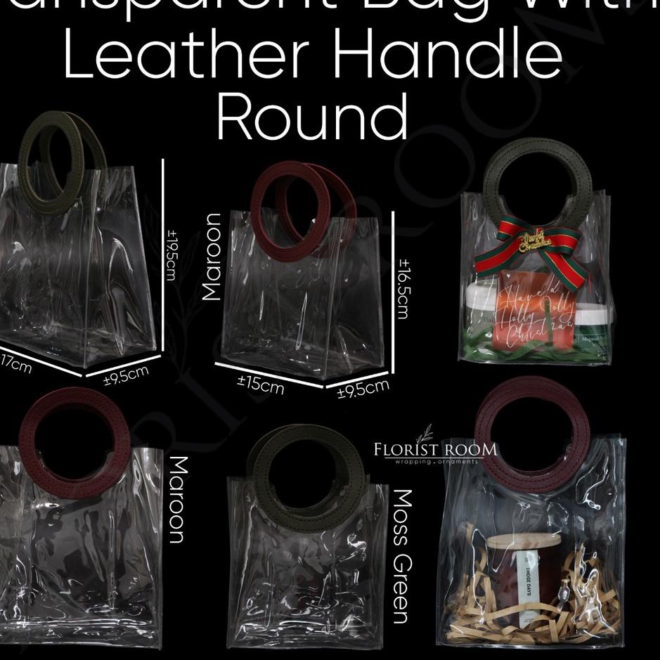 

Paling Laris Transparent Bag With Leather Handle ROUND – Hampers LY4!
