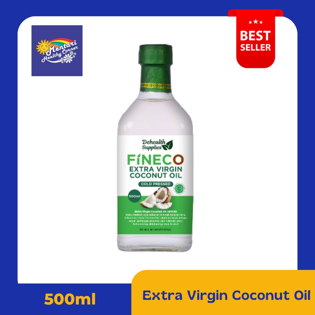 Fineco Extra Virgin Coconut Oil 500ml / VCO / EVCO 500ml (Botol Kaca)