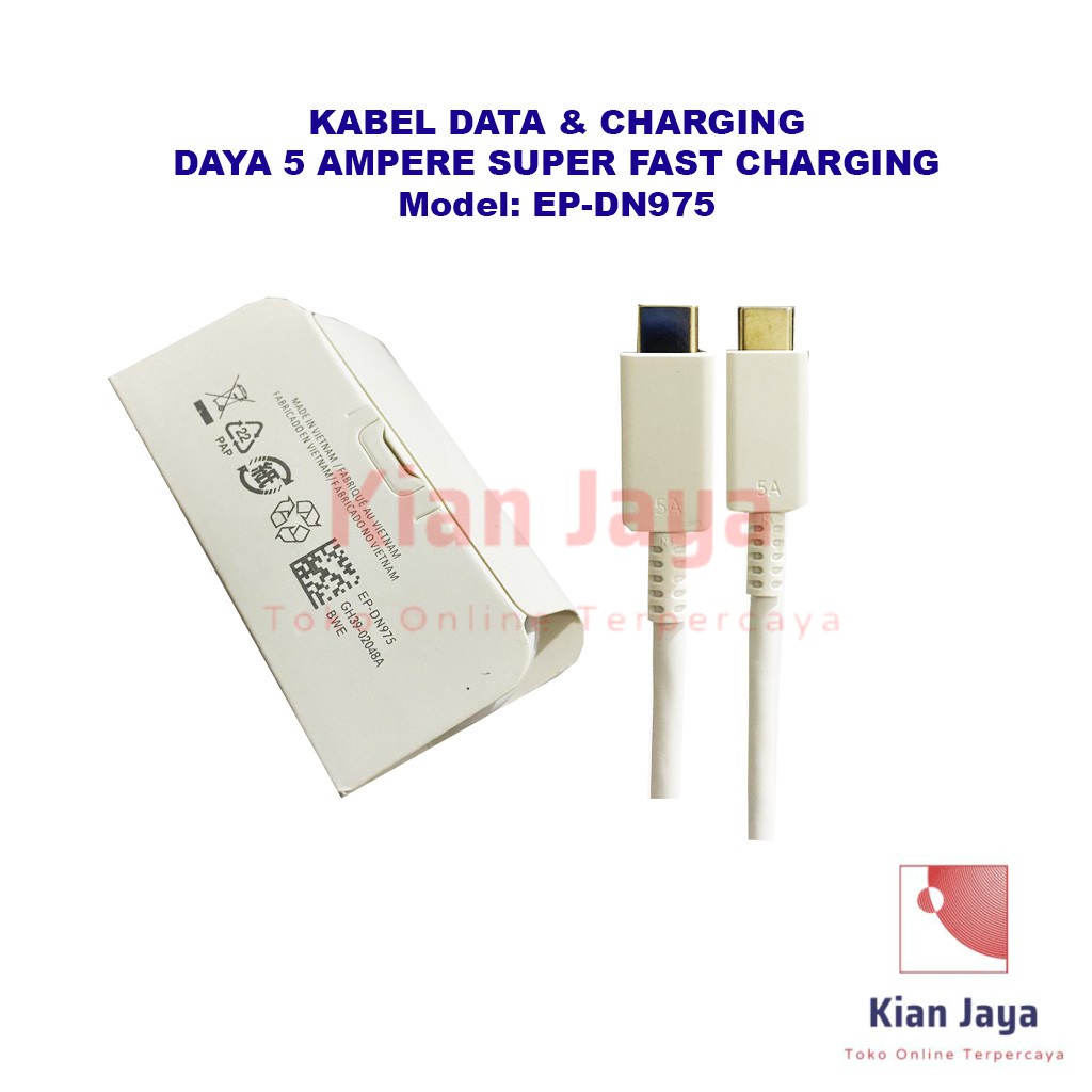 Charger Samsung Galaxy S20 Super Fast Charging 45w USB Cable C to C 5 Ampere Support Pegisian Daya Super Cepat Original OEM TC Casan Charge Adaptor Adapter