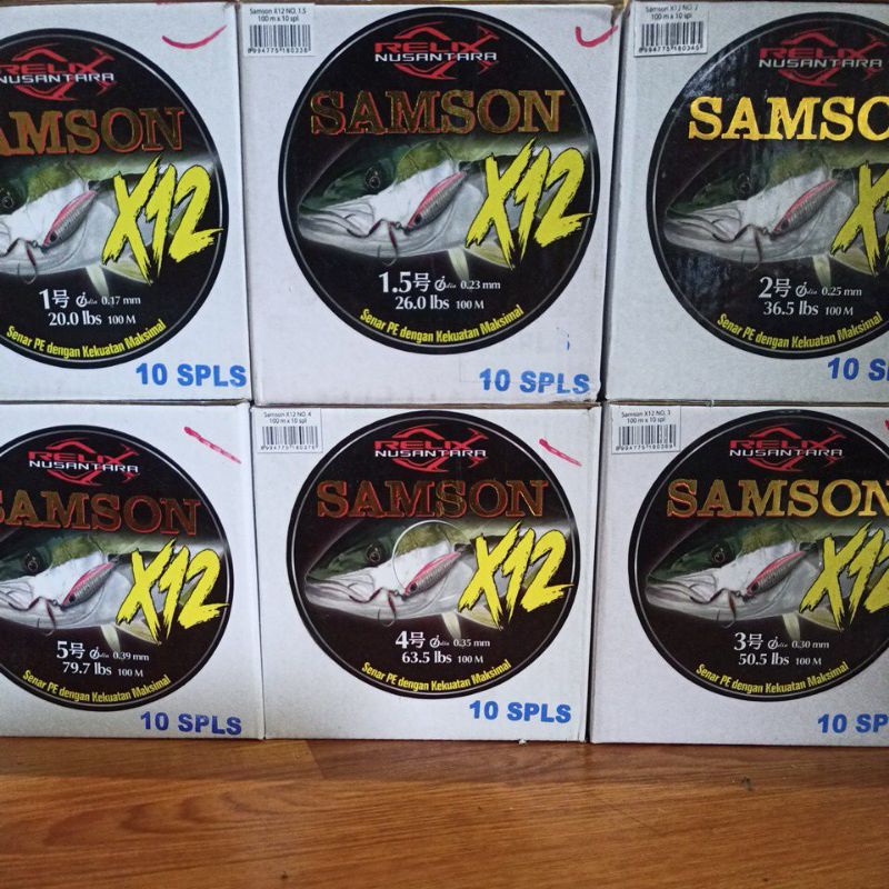 PE Samson x12 100m Conecting Relix Nusantara Benang Pancing Kuat