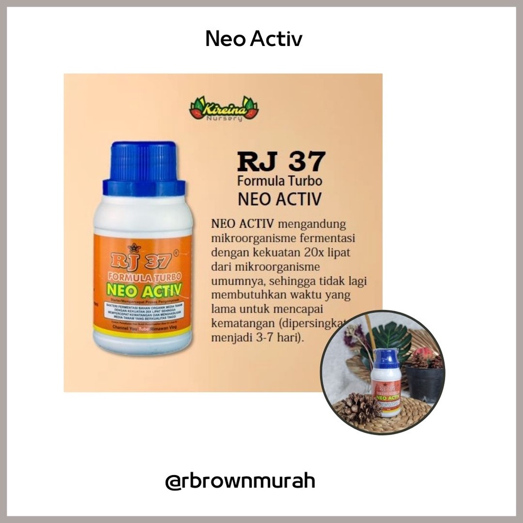 Formula Turbo RJ 37 Neo Activ - Fermentasi 3 Hari Jadi / pupuk tanaman