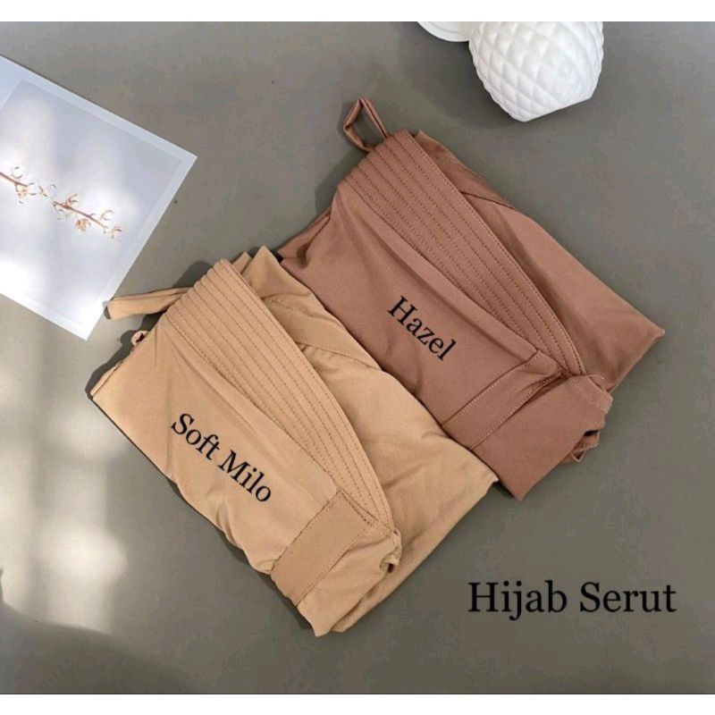 Serut PREMIUM Jilbab instan Serut polos jersey super premium