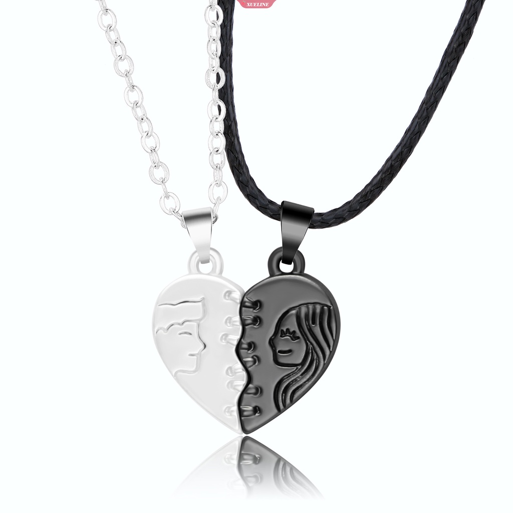 Kalung Couple Menarik Rantai Magnet Sepasang Jahitan Menarik Individualitas Kreatif Fashion Kalung Wanita Pria [ZXL]