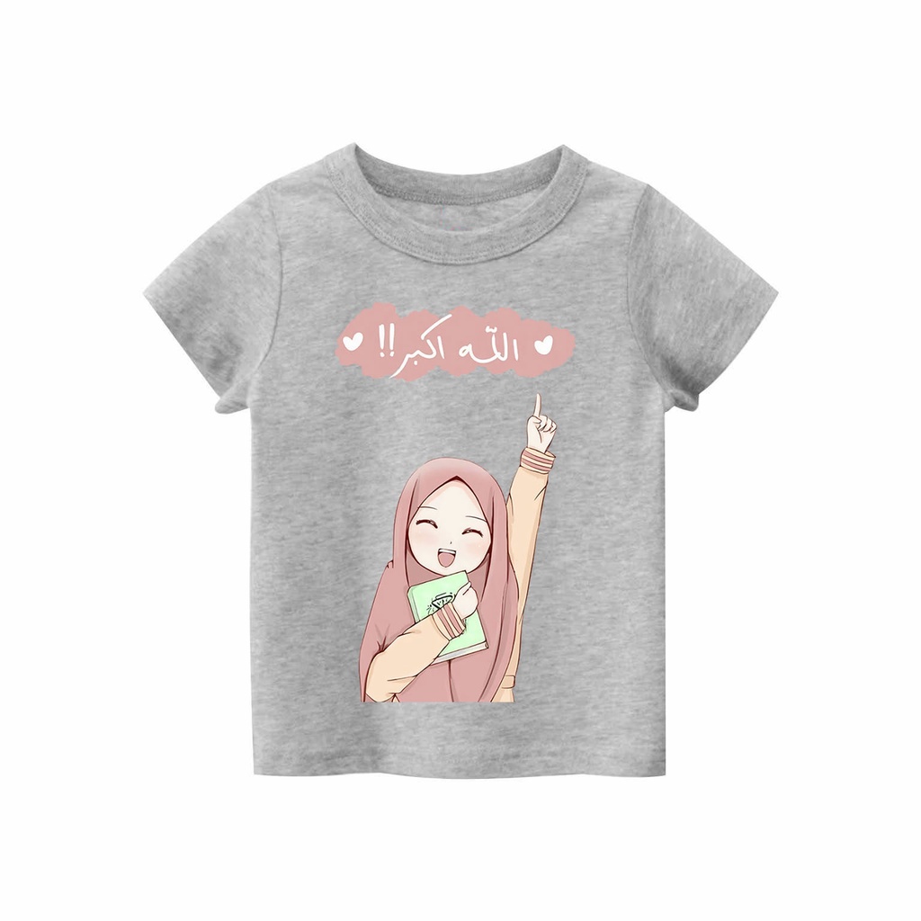 KAOS DISTRO | BAJU KAOS KATUN COMBED 30s PEREMPUAN MOTIF LUCU KARTUN BERHIJAB