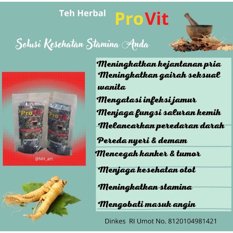 

TEH HERBAL PROVIT (Herbal Vitalitas & Kejantanan)