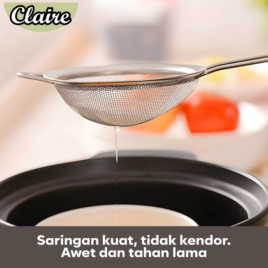 Saringan Serbaguna Banyak Ukuran / Saringan Ceko / Teh / Jeruk + Kopi +Tepung + Juice + Jus + Mpasi Stainless Steel Gagang FULL Merah Bahan TEBAL Serba Guna