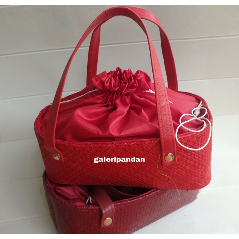 

Tas anyaman Kotak Panjang Full warna / Hampers natal Imlek Lebaran Goodiebag Aesthetic