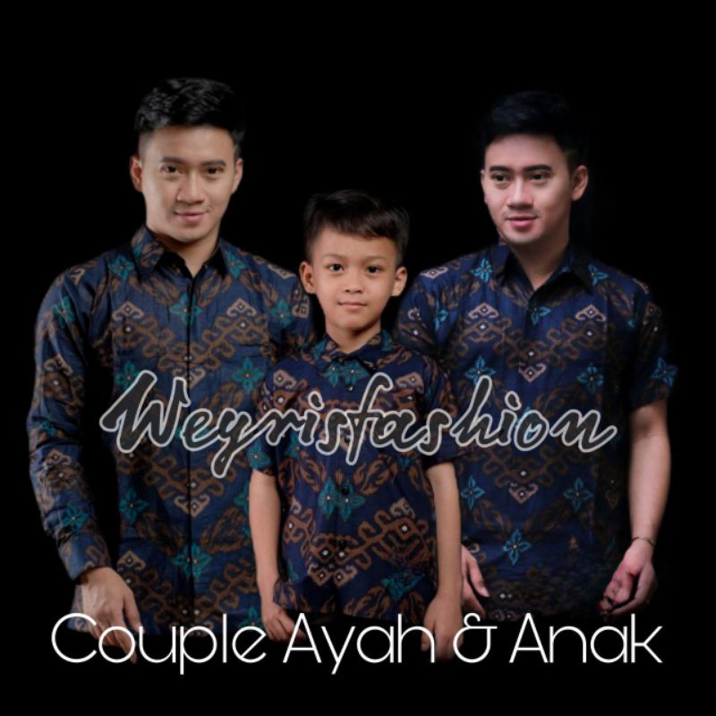 TERBARU Couple Sweet | Kids Batik Couple Baju Kemeja Hem Couple Ayah dan Anak Laki-laki