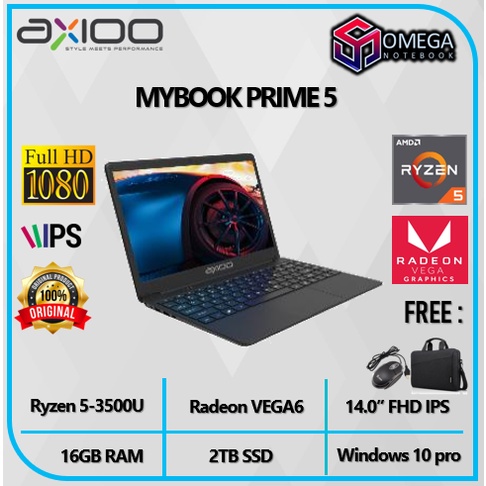Laptop AXIOO MYBOOK PRIME 5 (16S5) | Ryzen 5 3500U 16GB 2TB SSD W10 PRO (TKDN)