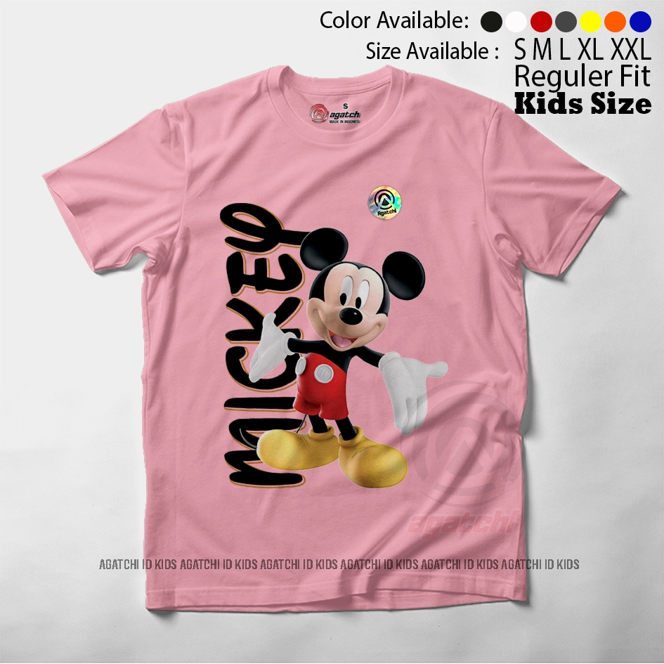 Baju Kaos Anak Laki - Laki Agatchi Motif karakter Micky