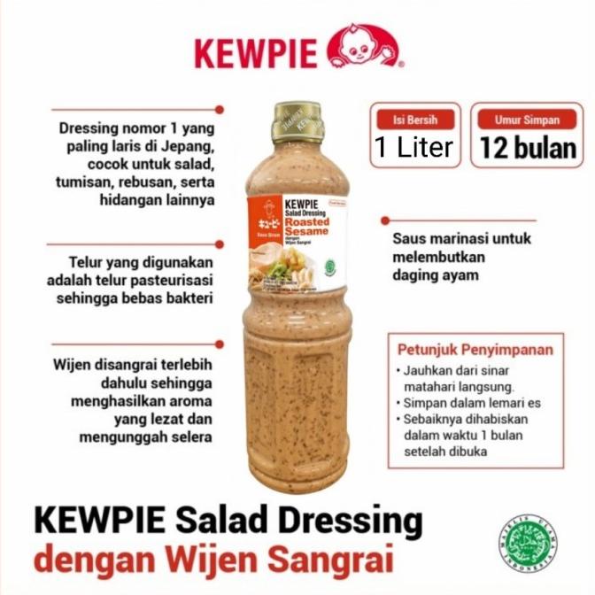 

KEWPIE Salad Dressing Roasted Sesame Wijen Sangrai 1 Liter