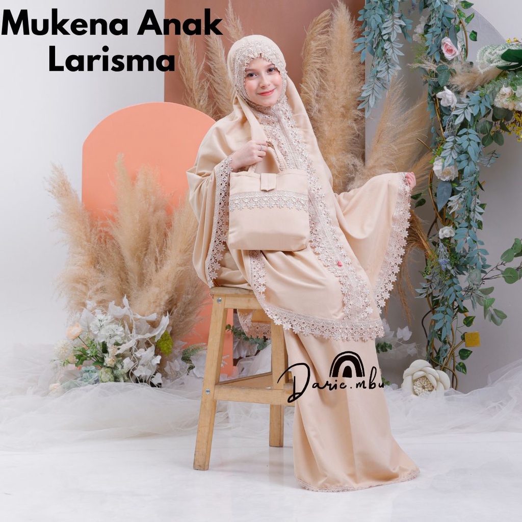 Mukena Anak Renda Mewah Larisma Seris Katun Mikro Premium