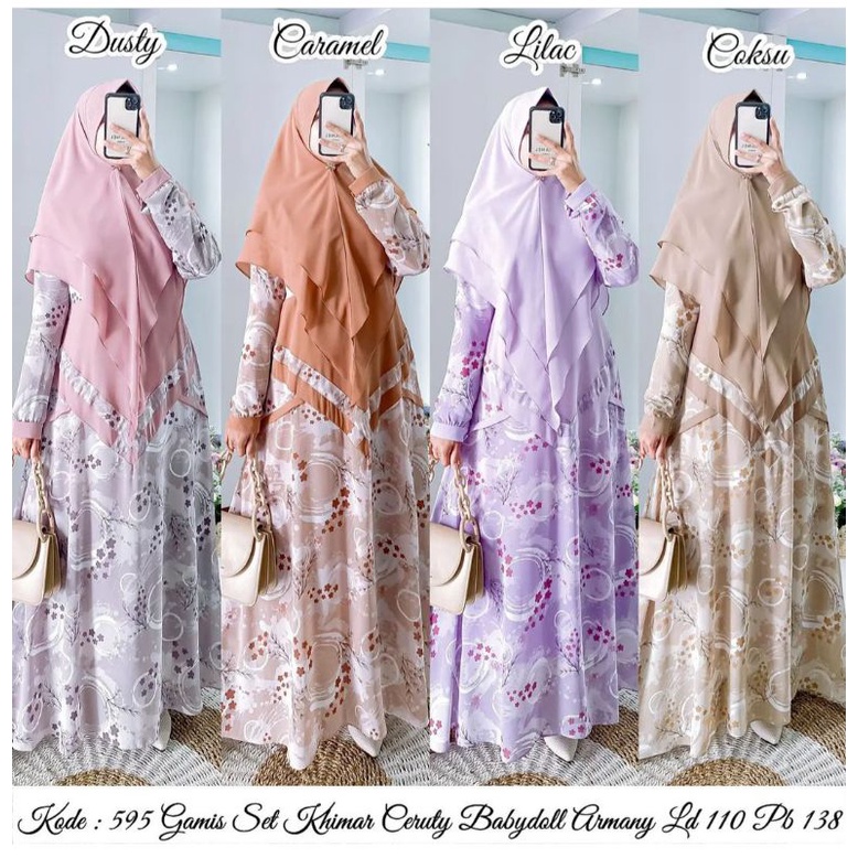 Gamis set khimar Ori Ribyka Collection