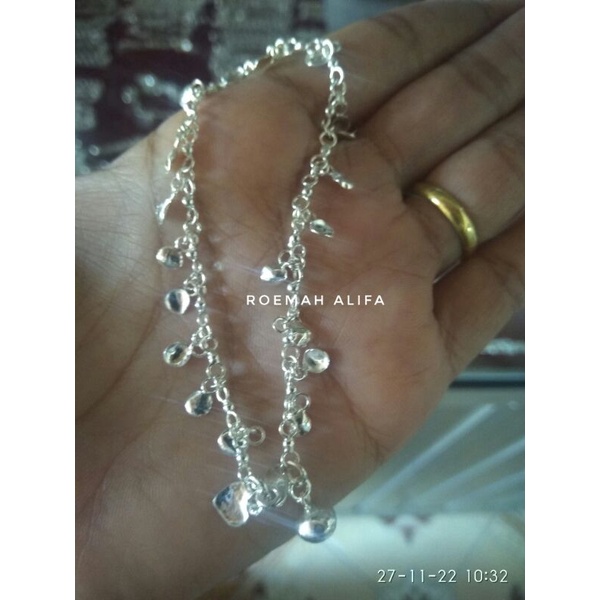 Gelang kaki perak asli gelang kaki anak dan dewasa gelang kaki cantik