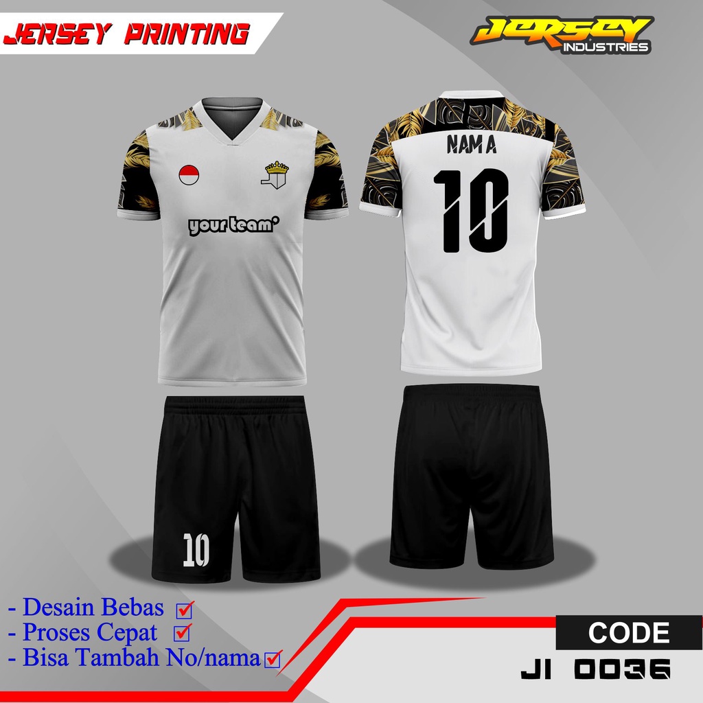 Baju Jersey Sepak Bola Full Printing, Desain Baju Jersey Futssal Keren, Bisa Ubah Nama Dan Nomor, Bi