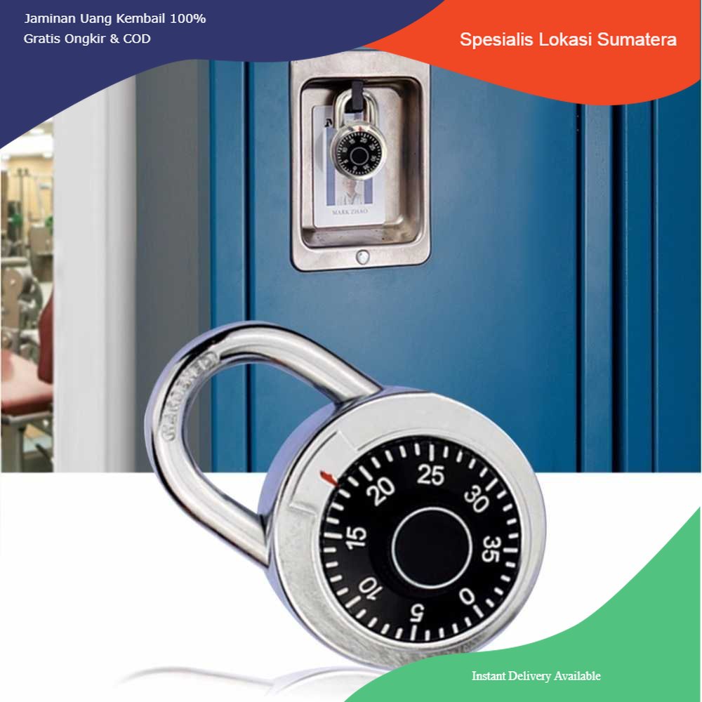 

CJSJ Gembok Brankas Rotary Padlock Digit Combination Padlock