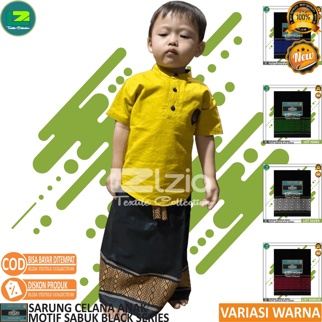 SARUNG CELANA ANAK MOTIF SABUK POLOS KAFILAH  1-7 Thn