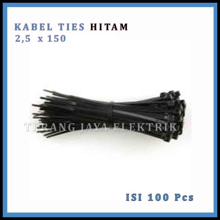 

Kabel Ties / Kabel Tis / Cable Tie / Pengikat Kabel 2,5 X 150 Hitam
