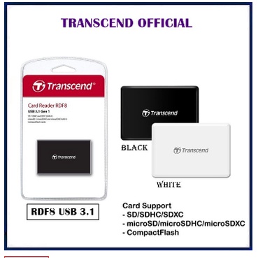 Transcend Card Reader RDF8 USB 3.0 CompactFlash All In one Multicard