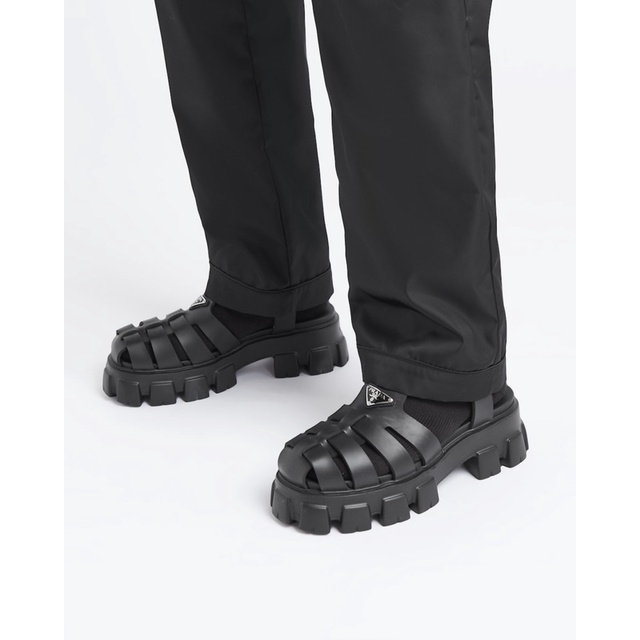 Prada Rubber Sandals Black OEM