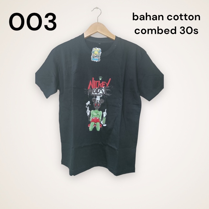 baju polos gambar DTF bahan cotton combed 24s unisex kode 003