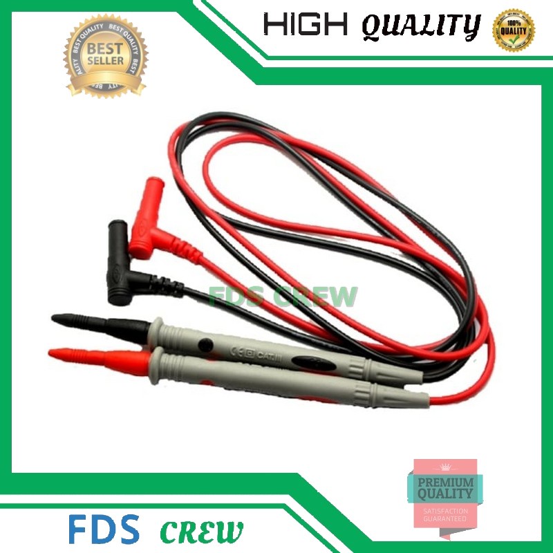 Kabel Avometer Multitester Lead Probe 1000V 10A Jarum Kecil Kualitas Bagus