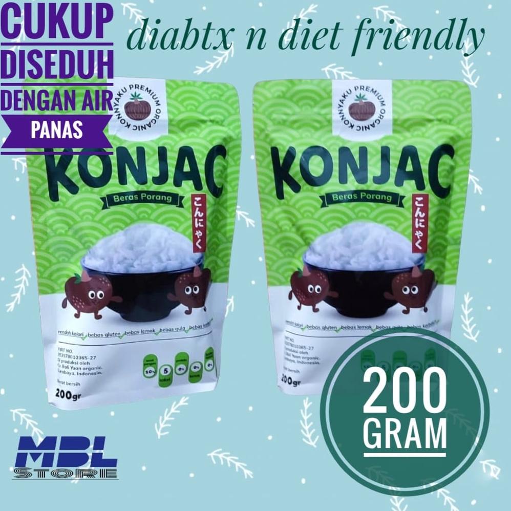 

(PROMO 8HL97) Konjac rice beras porang 200 gram ⁎