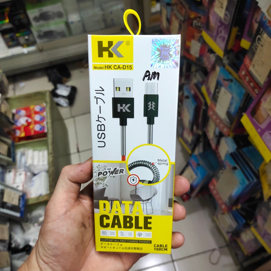 kabel data HK CA-D15 micro usb dan type c (lebar) Universal kabel charger android