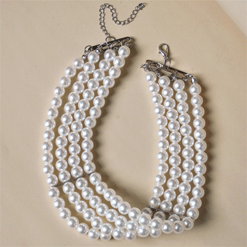 Kalung Choker Multi Strand Untuk Wanita Perempuan Pengantin Wanita