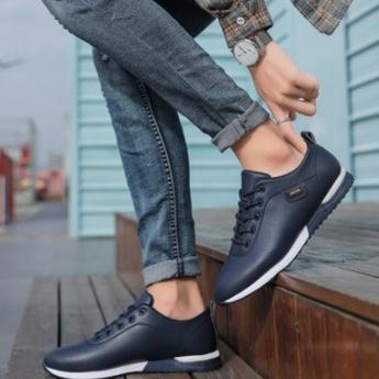 TGT.11De22ᶜ ▫ Sneakers Sepatu Hitam PRIA GC-V5 Kerja FORMAL Pria Casual Bahan Kulit Buatan Import Re