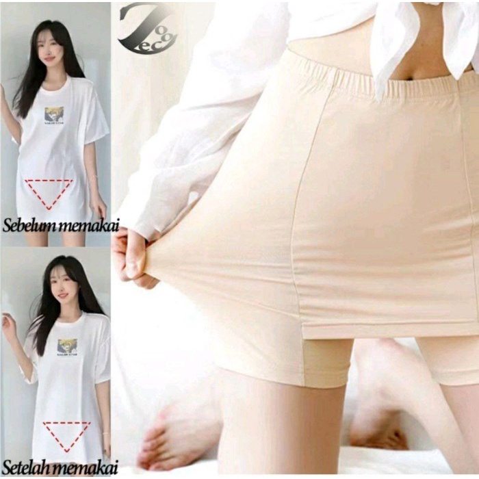 Double Layer Front Crotch Ice Silk Safety Short Beli 1 Gratis 4