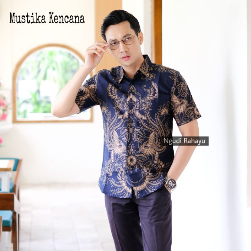 Kemeja Batik Pria Slimfit Slim Fit Terbaru Kekinian Ori ngudi