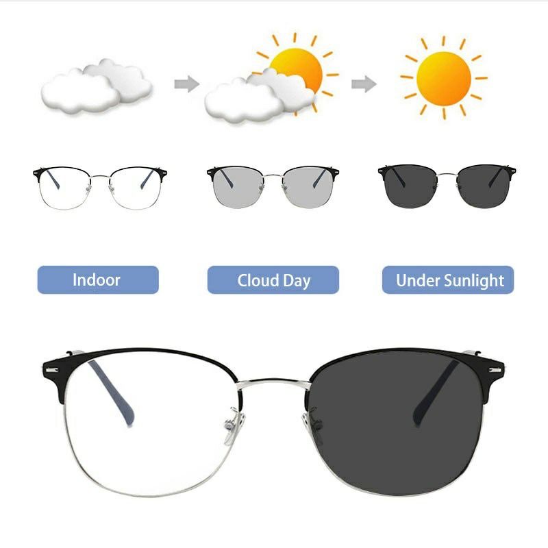 COD Kacamata Photocromic Anti Radiasi Sinar Uv Optic Sunglass Menyesuaikan Cahaya Matahari Terlaris Terbaru PA2