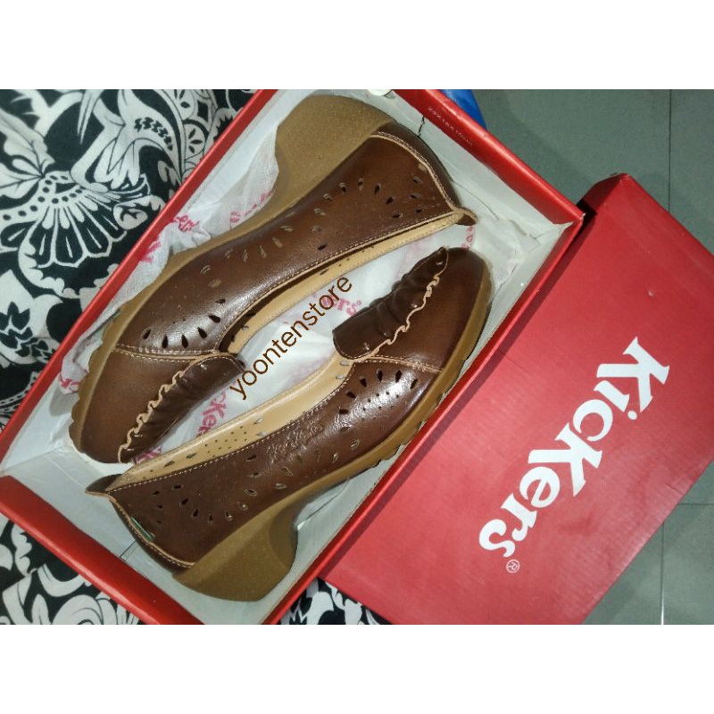 Sepatu Kickers Original Wanita | Brown ART NO 2157