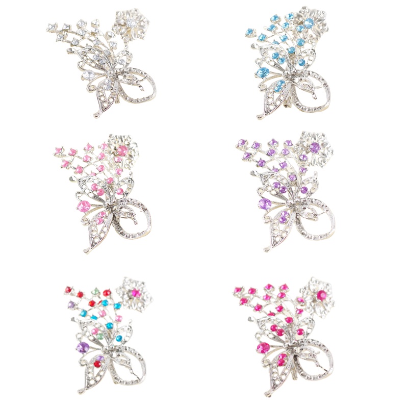 MI SHOPINN - Bros Jilbab Hijab Kepala Kerudung Kebaya Bunga B-102 Brooch Flower Crystal Cantik