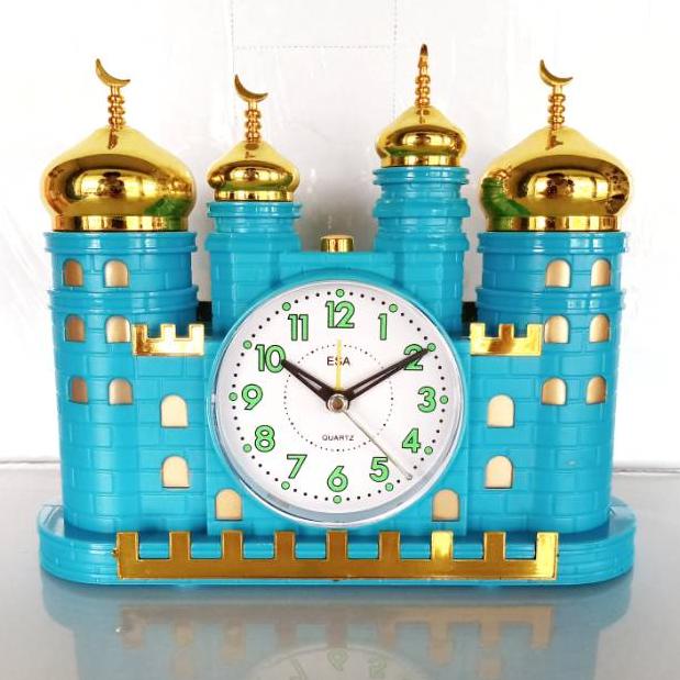ㆉ Jam Weker Beker Alarm Suara Adzan Bentuk Masjid Nuansa islam テ