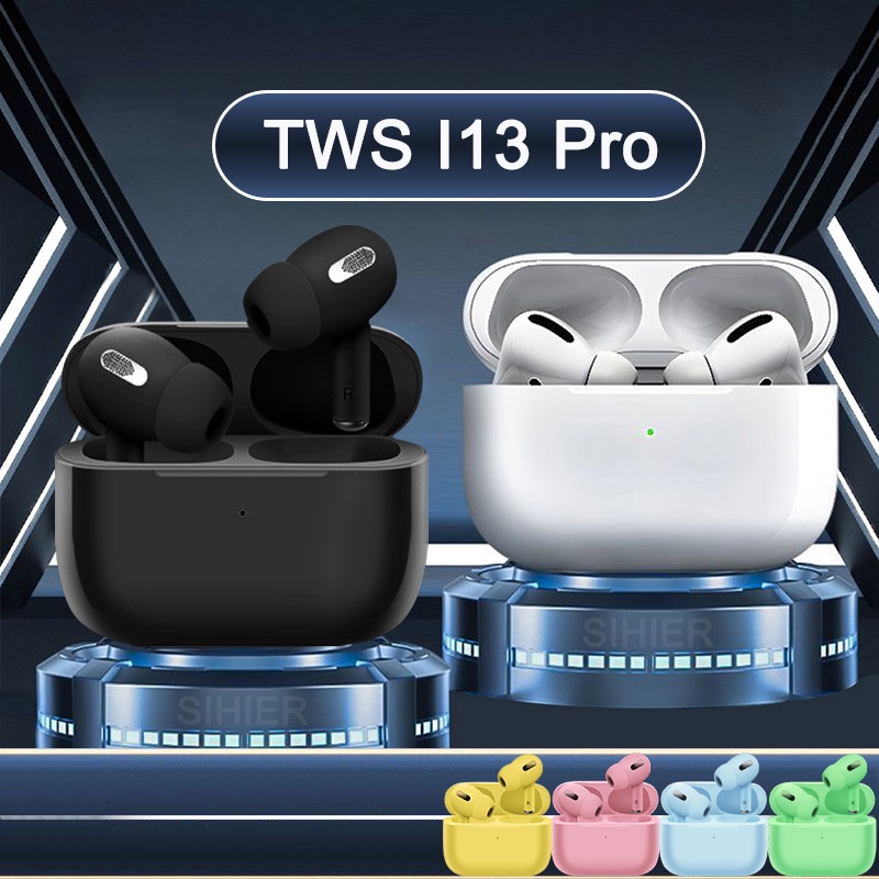 I13 Pro TWS Headset Bluetooth Bass 9D HiFi Stereo Sound Earphone Wireless Waterproof Headphone Henset Bloetooth with Microphone Sport Handset Hedset Handsfree Earbuds Hendset Hanset Hetset Heandset