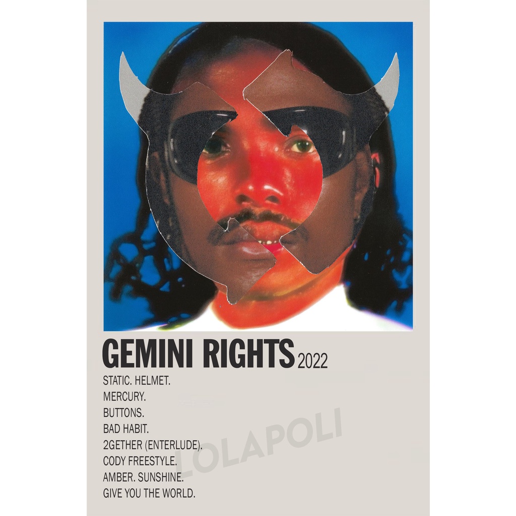 Poster Cover Album Gemini Rights - Steve Lacy