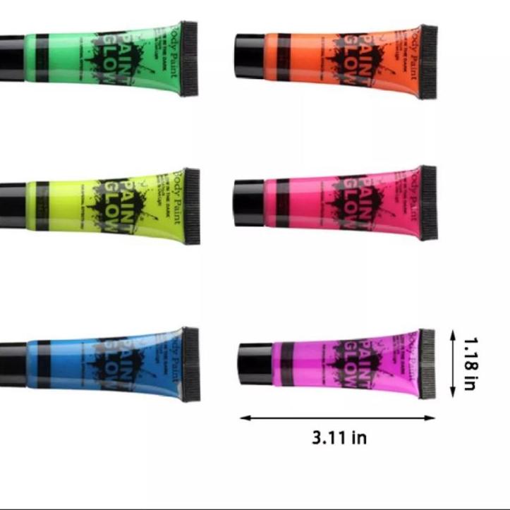 Murah nampol--BACA DESKRIPSI 10ml cat lukis badan wajah Eyeshadow cair body face painting glow in th