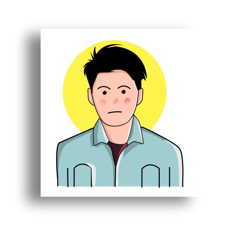 JASA ILUSTRASI WAJAH / VECTOR WAJAH / AVATAR  / KARAKTER / KARTUN WAJAH / SIMPEL VECTOR (SOFTFILE)