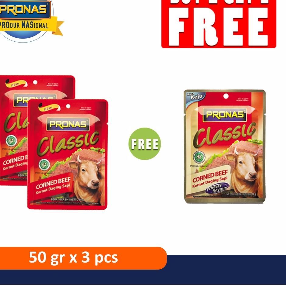 

❤[PROMO ⚡ALE!!!]❤ PRONAS Kornet Sapi Sachet 50g (2pc) Free Kornet Sachet Keju 50 g (1pc)