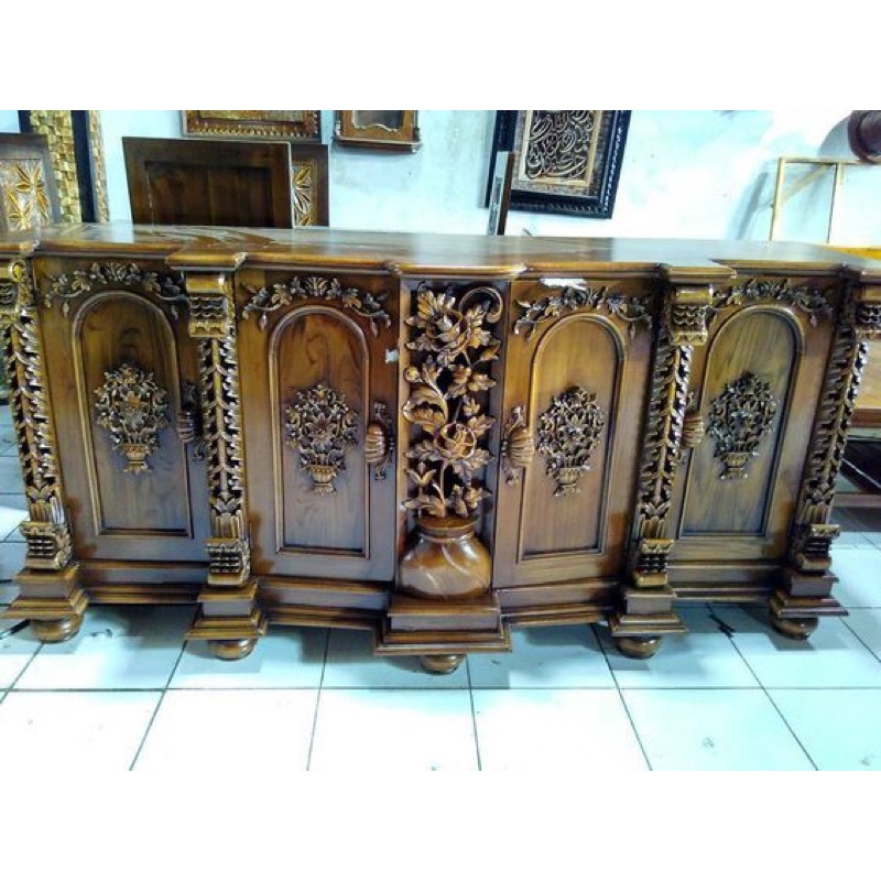 bufet tv shima ukir jati