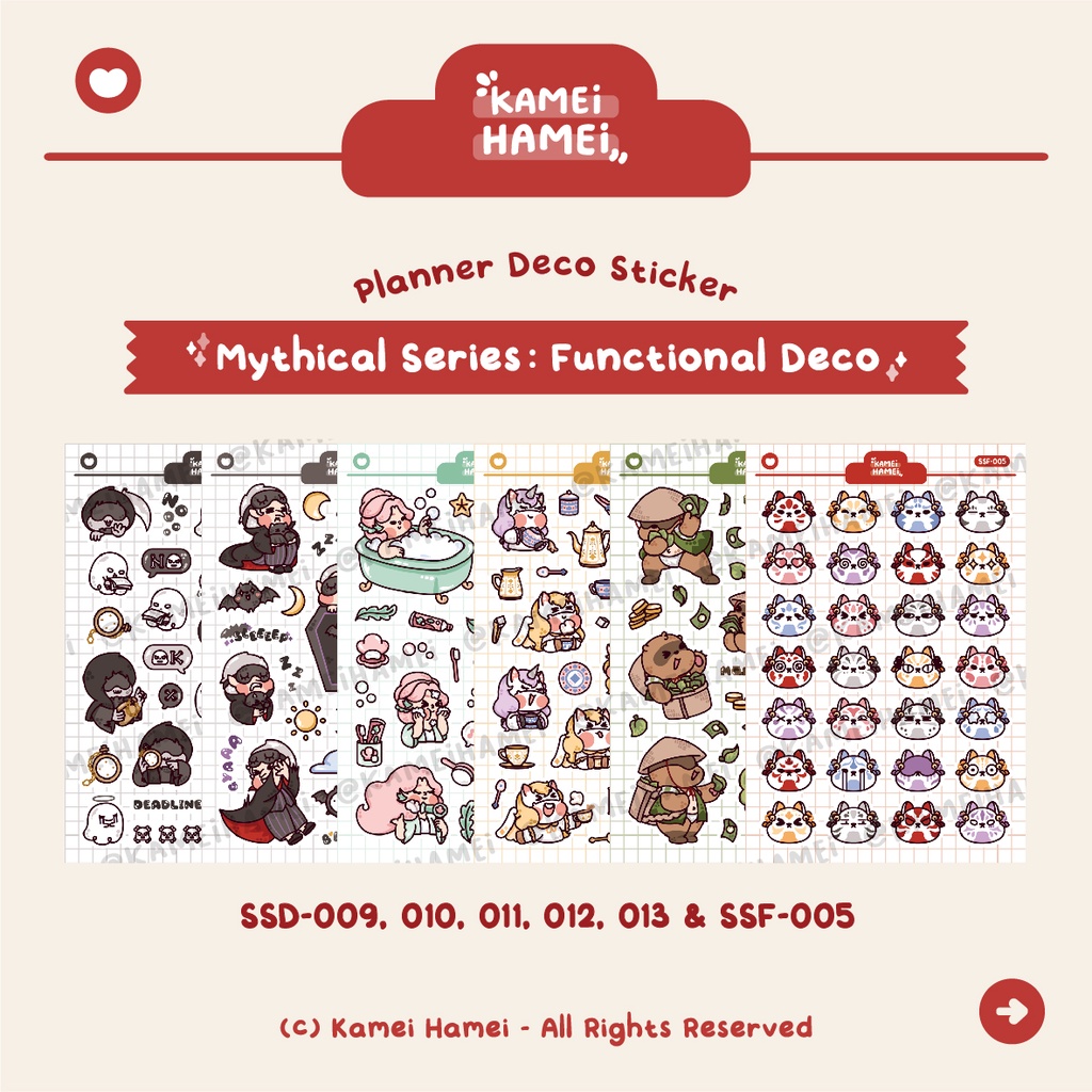 

Myth Series | Kamei Hamei Functional Deco Planner Sticker