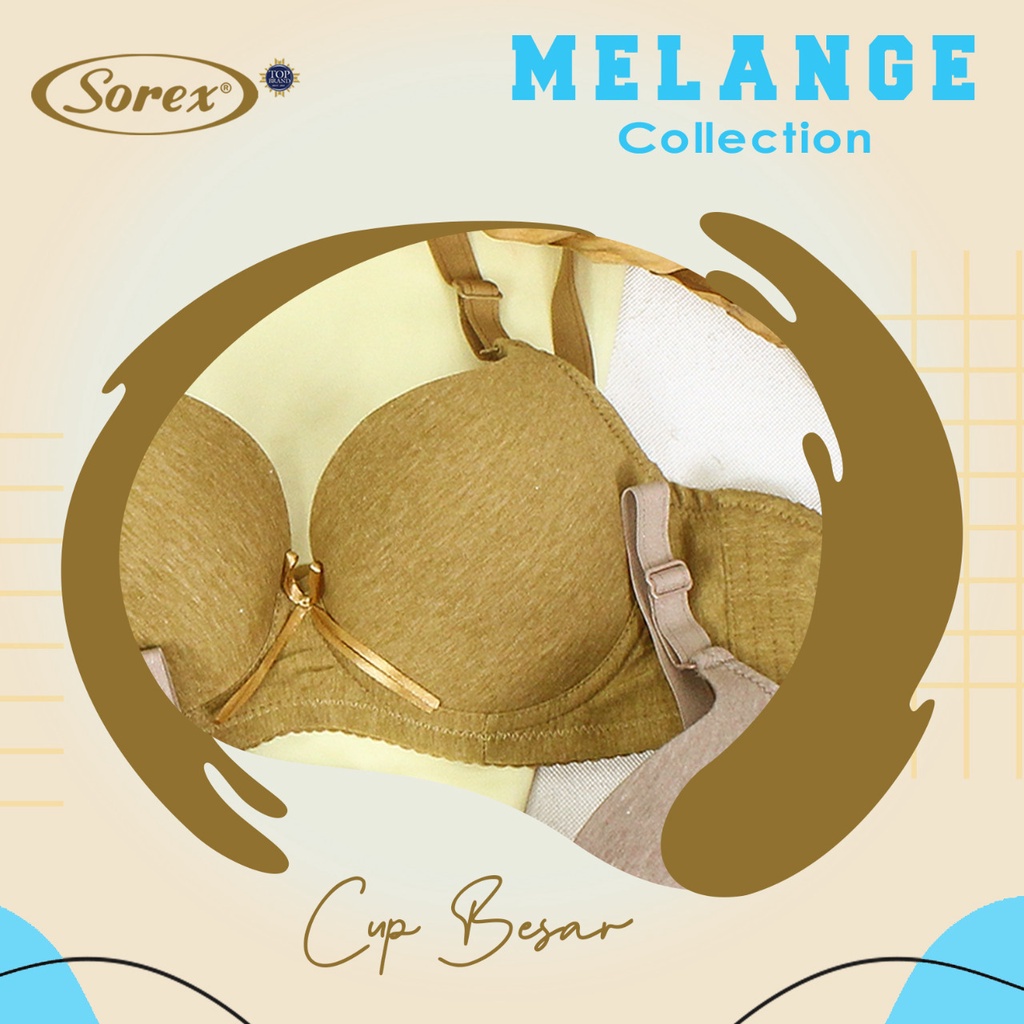 BH Sorex 11105 Melange Collection / Bra Wanita Sorex Kawat Busa Sedang Kancing 3 Pilih Warna | Bwr