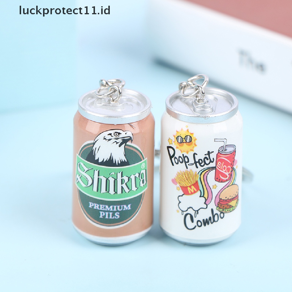 /Fashion Hot// Fashion// Simulasi Kaleng Bir Gantungan Kunci Anak Laki-Laki Pria Beer Can Keyring Trinket Pasangan Keren.