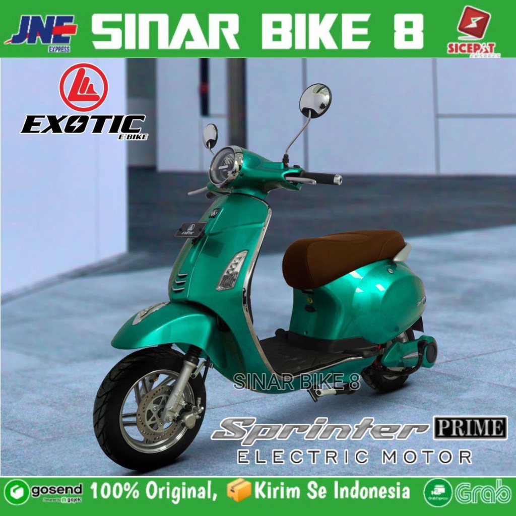 Sepeda Motor Listrik Uwinfly T5 2000 Watt dan EXOTIC SPRINTER PRIME 1200 Watt Model Vespa